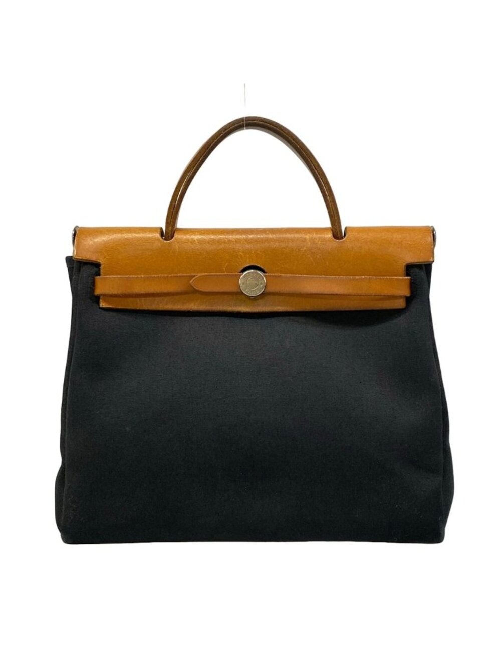 Hermes Handbag Herbag PM Black Brown